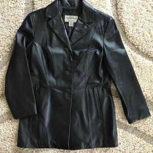 Sonoma Lined Genuine Leather Jacket sz Medium